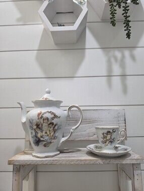 Vintage Angel Porcelain Tea Set